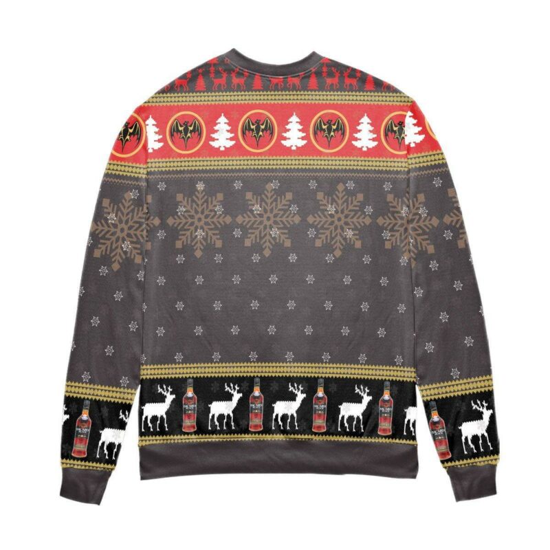 Bacardi Select Reindeer & Snowflake Pattern Ugly Christmas Sweater