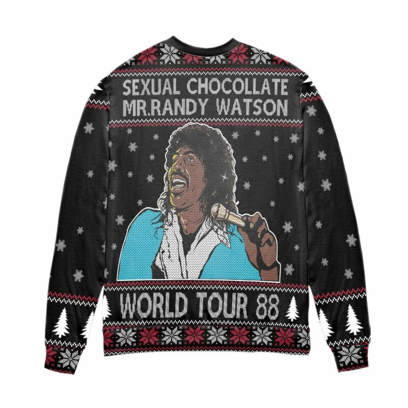 Sexual Chocolate Mr. Randy Watson World Tour 88 Ugly Christmas Sweater