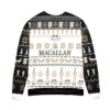 The Macallan Whisky Reindeer & Snowflake Pattern Christmas Ugly Sweater