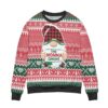 The Moma Gnome Reindeer & Snowflake Pattern Ugly Christmas Sweater