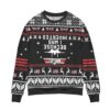 Top Gun Because I Was Inverted Snowflake Pattern Ugly Christmas Sweater