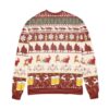 Wild Turkey Bourbon Snowflake Pattern Christmas Ugly Sweater