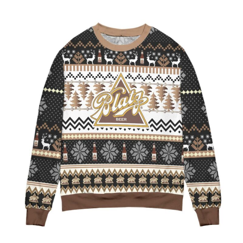 Blatz Beer Ugly Christmas Sweater Gift Xmas