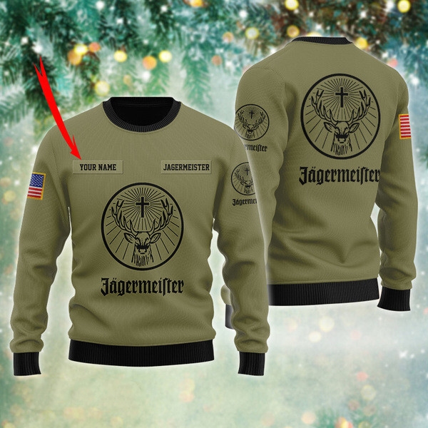 Personalized Jagermeister Ugly Sweater