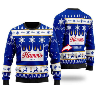 Personalized Hamm’s Beer Ugly Christmas Sweater