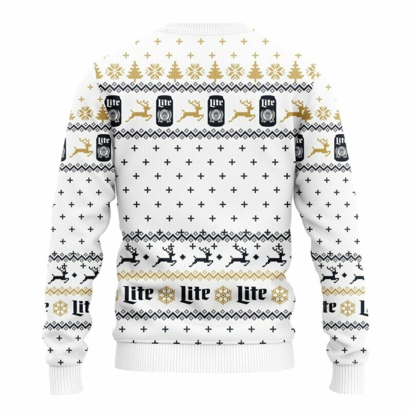 Snowflakes Miller Lite Christmas Ugly Sweater