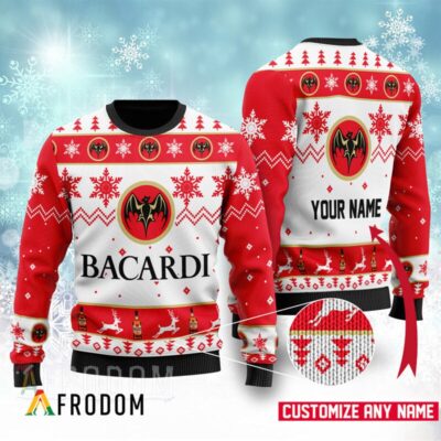 Personalized Bacardi Knitted 3D Sweater Gift For Xmas