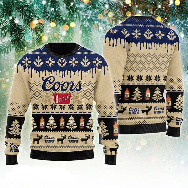 Chevron Pattern Coors Banquet Christmas Ugly Sweater