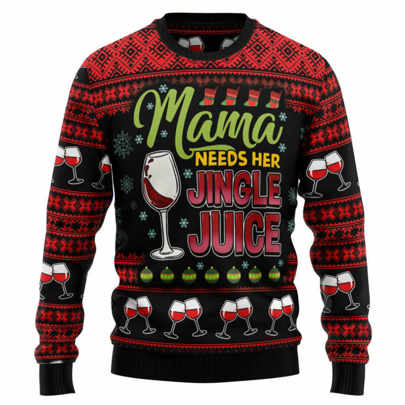 Red Wine Mama Christmas Ugly Christmas Sweater