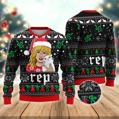 Rep Taylor Swift Knit Ugly Christmas Sweater