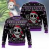 Merry Nightmare Christmas Jack Skellington Ugly Sweater