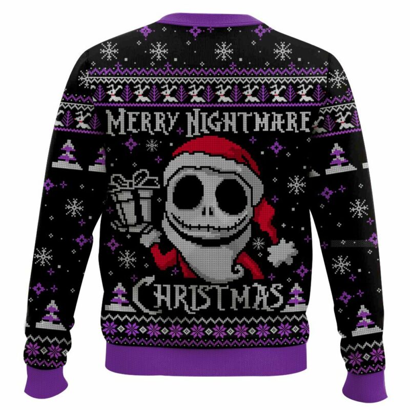 Merry Nightmare Christmas Jack Skellington Ugly Sweater