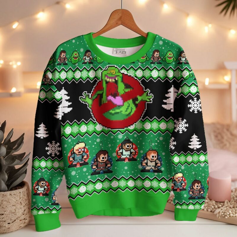 Ghostbusters Slimer Ugly Sweater Ugly Sweater