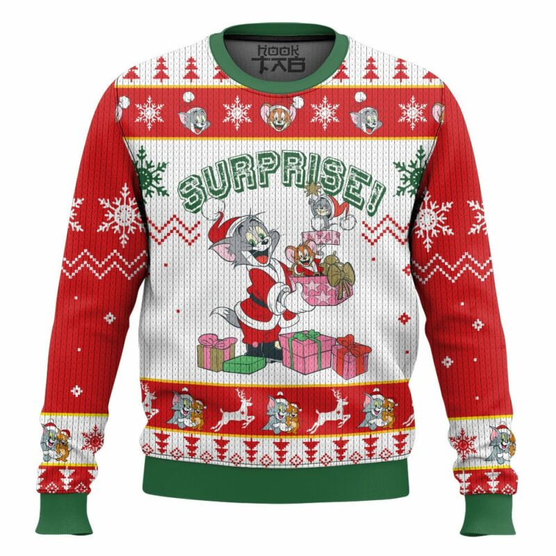 SURPRISE! Tom and Jerry Ugly Sweater