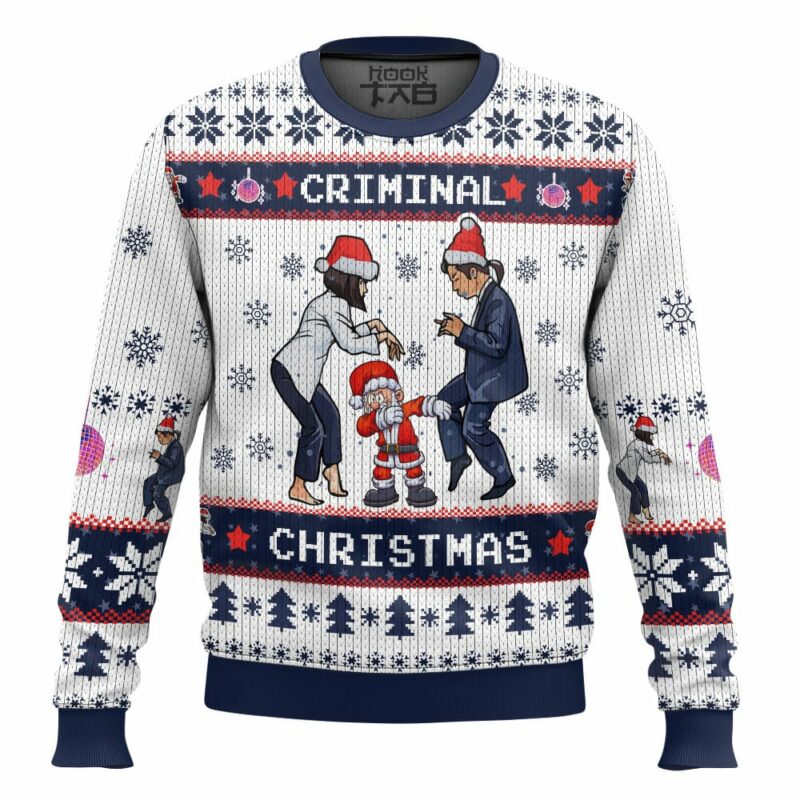 CRIMINAL CHRISTMAS Pulp Fiction Ugly Sweater