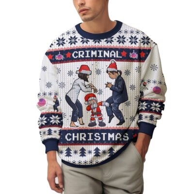 CRIMINAL CHRISTMAS Pulp Fiction Ugly Sweater