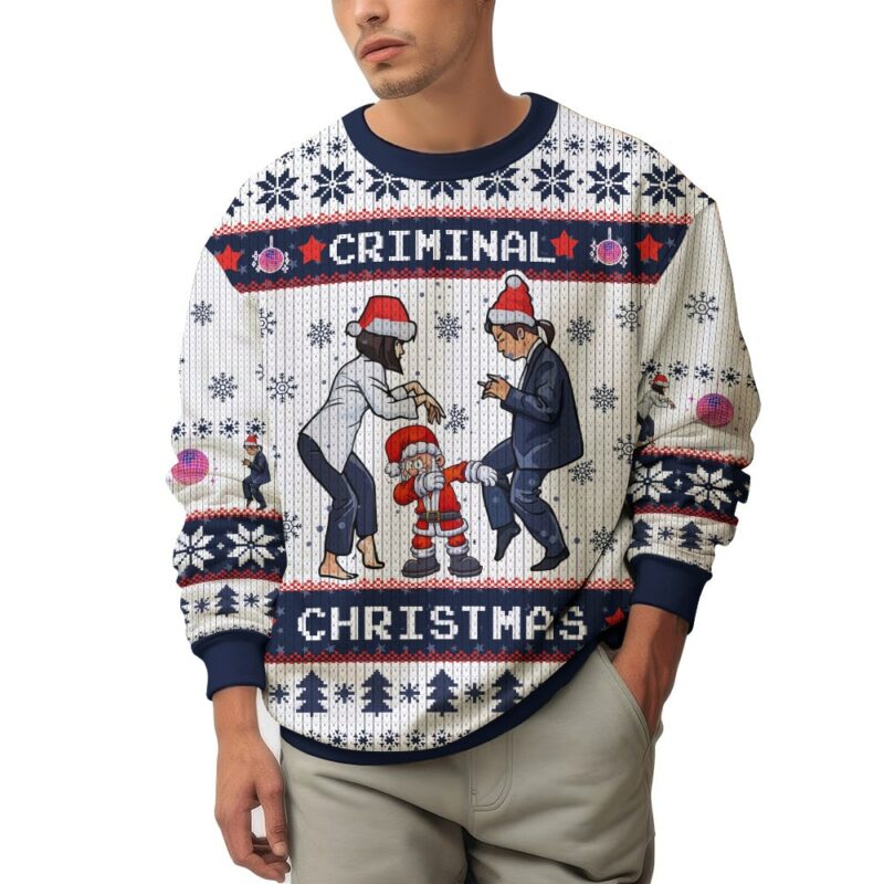 CRIMINAL CHRISTMAS Pulp Fiction Ugly Sweater