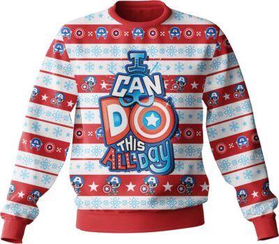 I Can Do This All Day Captain America Ugly Sweater