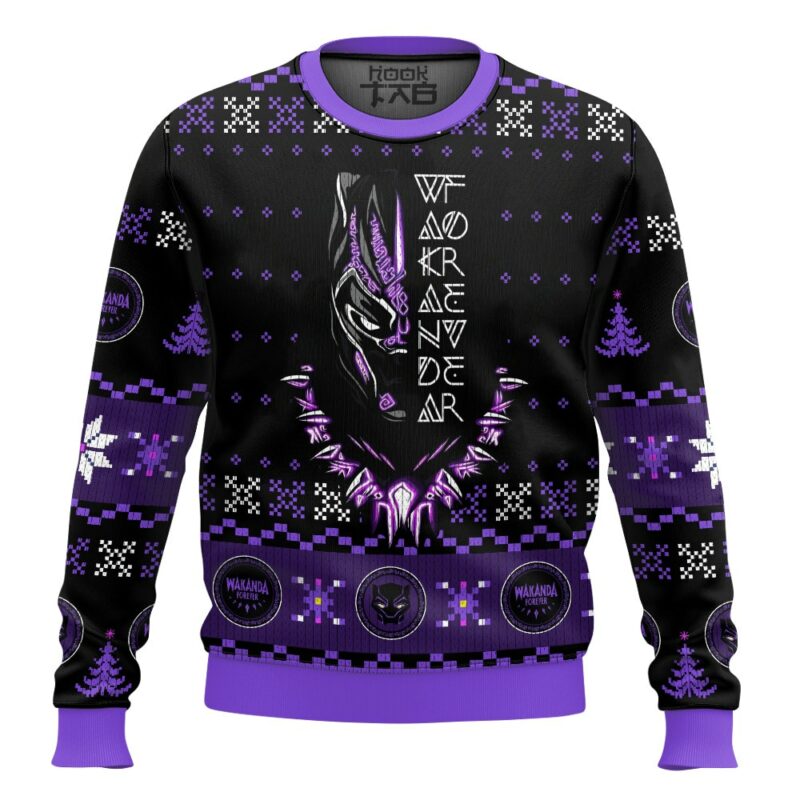 Wakanda Forever! Black Panther Ugly Sweater