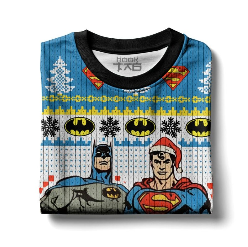 Superman And Batman Ugly Sweater