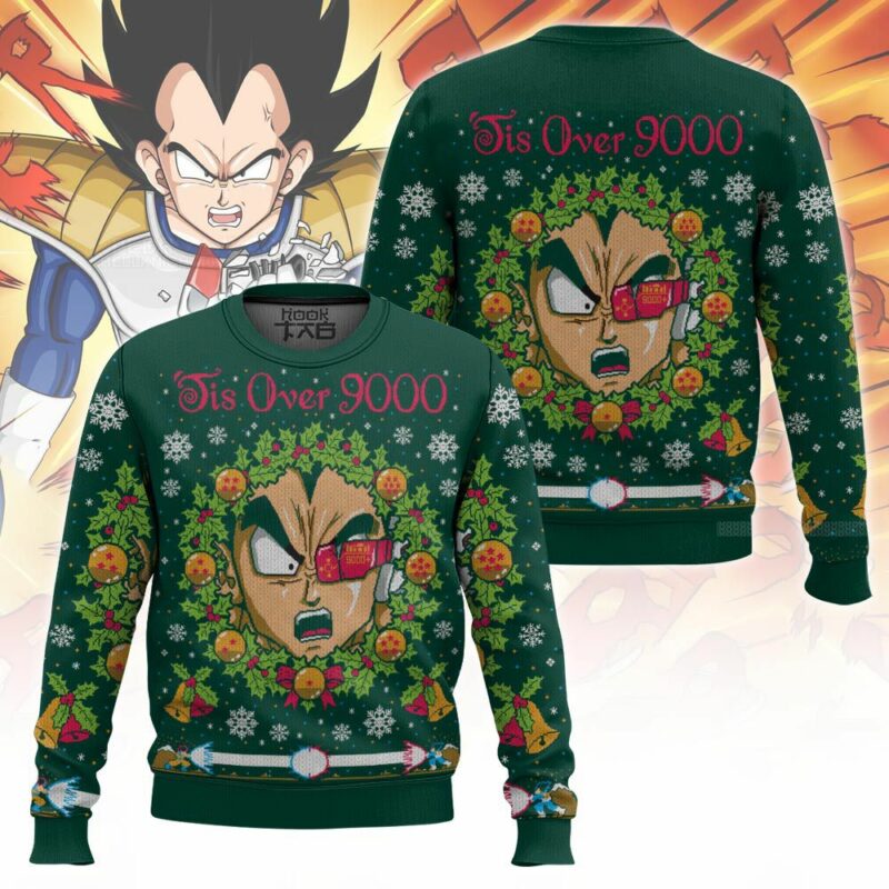 It's Over 9000 Dragon Ball Z Ugly Sweater