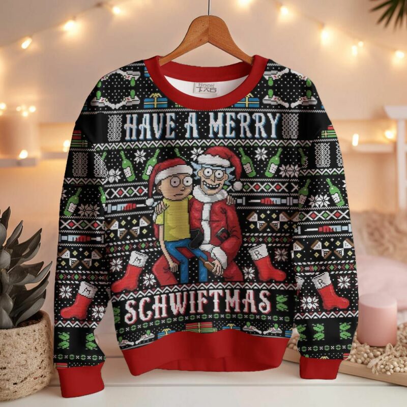 Have A Merry Schwiftmas Rick And Morty Ugly Sweater