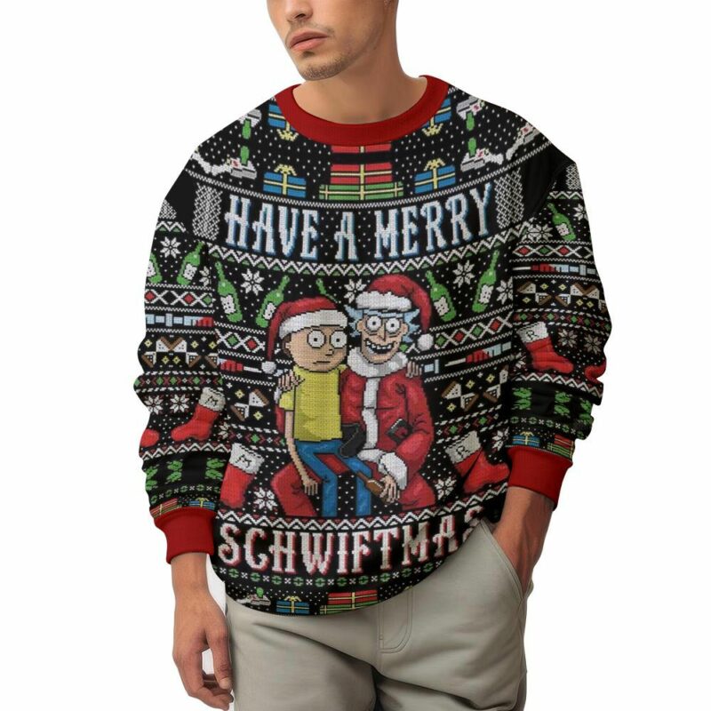 Have A Merry Schwiftmas Rick And Morty Ugly Sweater