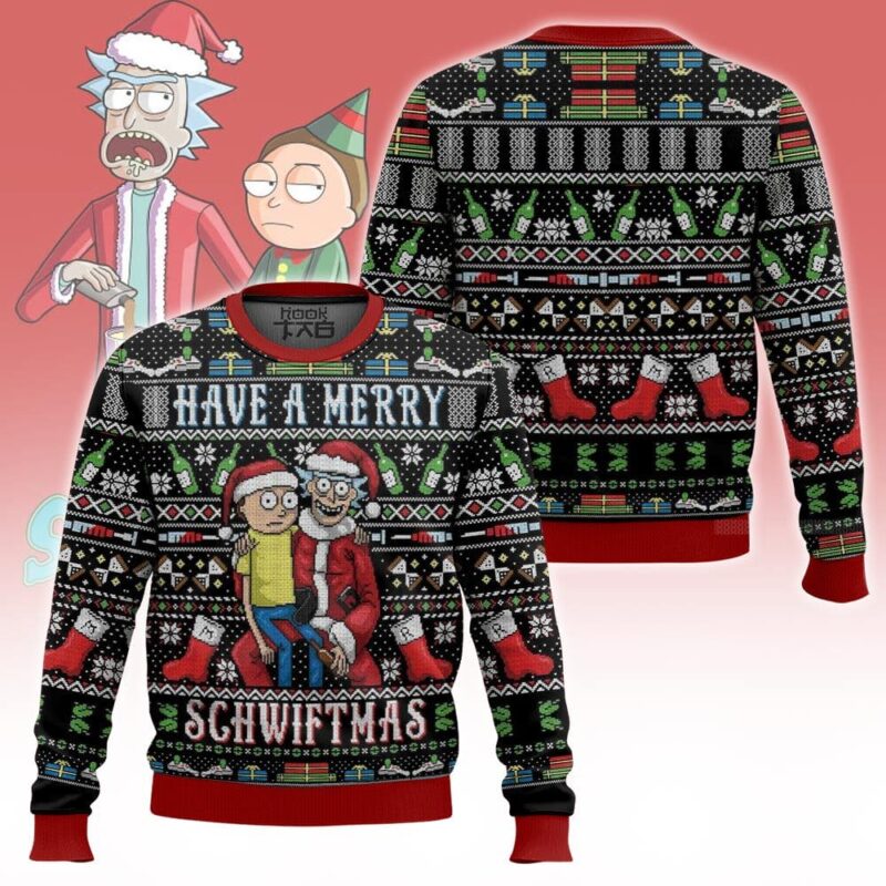 Have A Merry Schwiftmas Rick And Morty Ugly Sweater