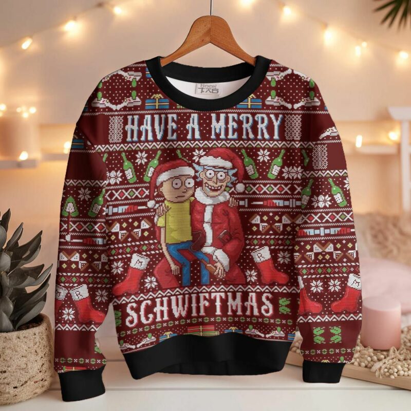 Have A Merry Schwiftmas Rick And Morty Ugly Sweater