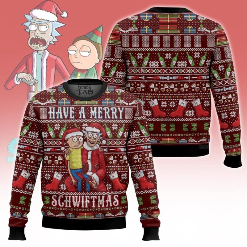 Have A Merry Schwiftmas Rick And Morty Ugly Sweater