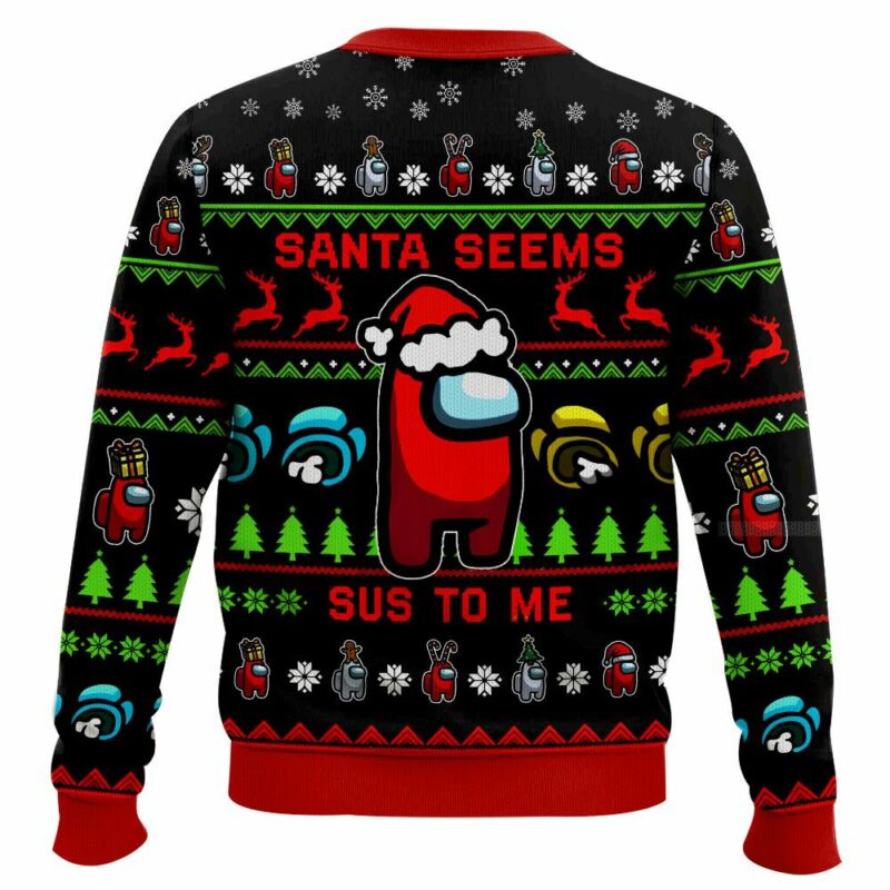 Santa Seems Sus To Me Among Us Ugly Sweater