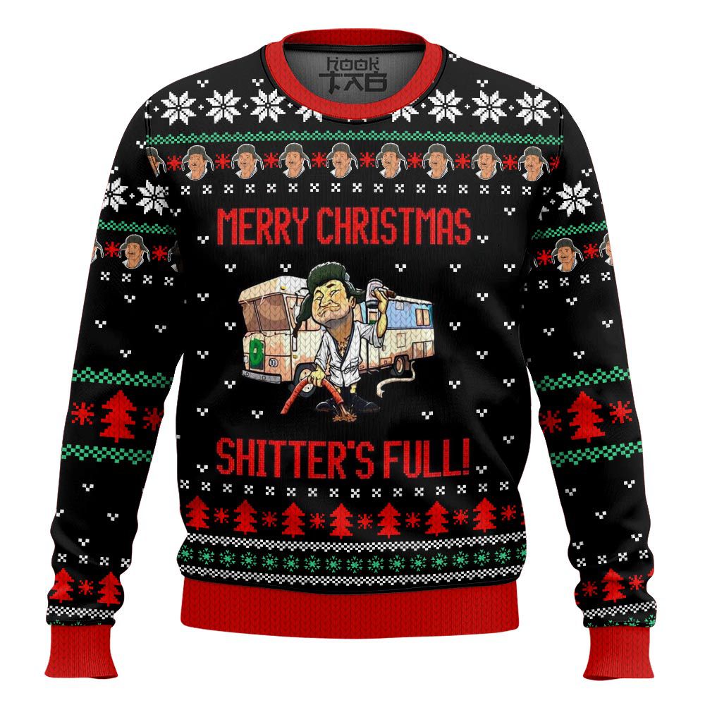 Cousin Eddie Merry Christmas Shitters Full National Lampoon s Vacation Ugly Sweater hooktab