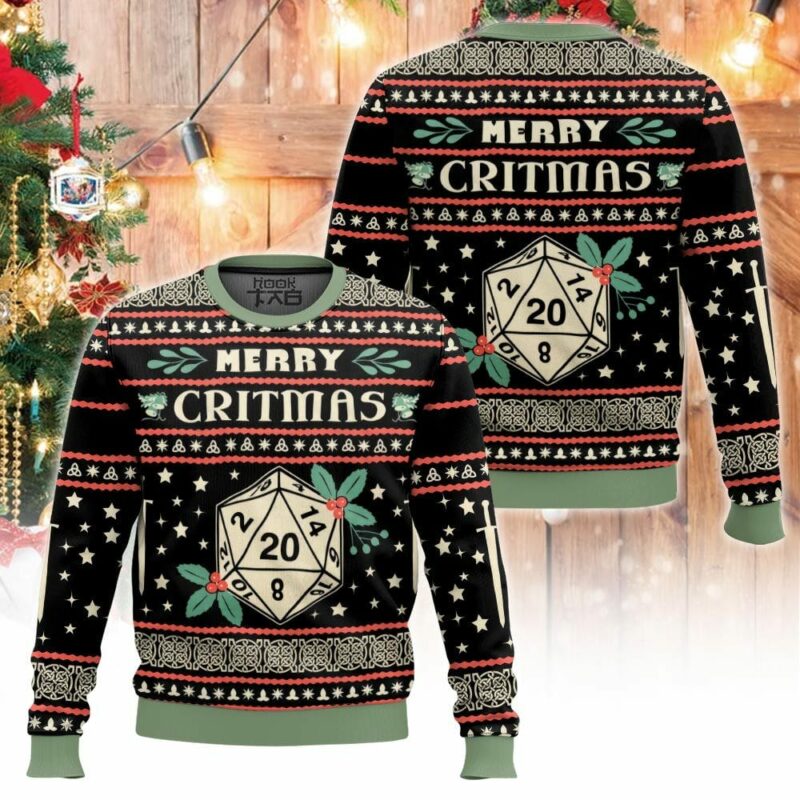 Merry Critmas Dungeons & Dragons Ugly Sweater