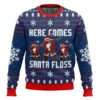 Here Comes Santa Floss Santa Claus Ugly Sweater