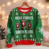 Here Comes Santa Floss Santa Claus Ugly Sweater