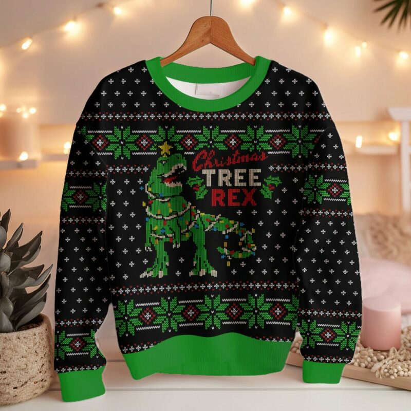 Christmas Tree Rex Jurassic Park Ugly Sweater