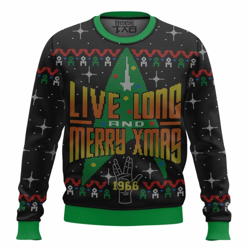 Live Long And Merry Xmas ST Ugly Sweater