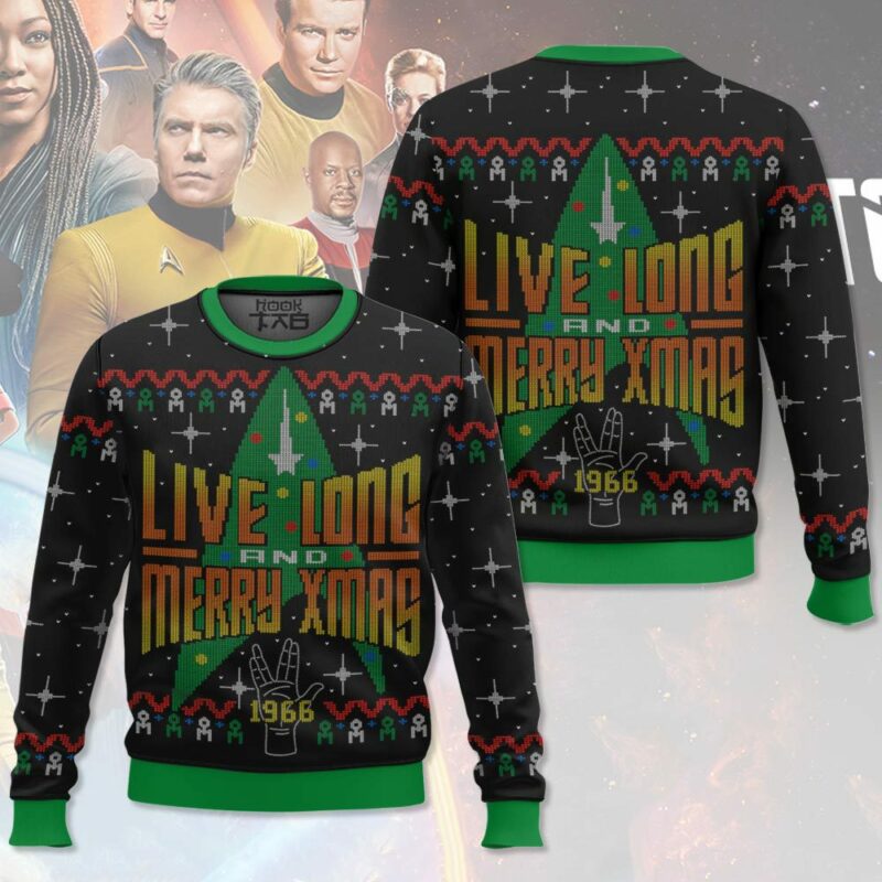 Live Long And Merry Xmas ST Ugly Sweater