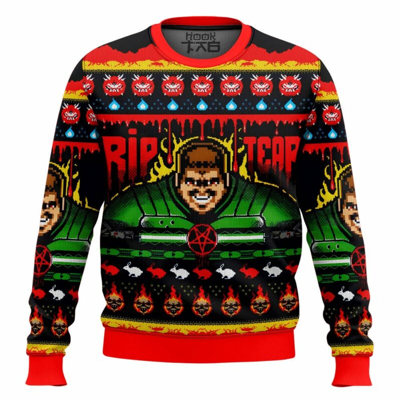 Rip And Tear Doom Ugly Sweater