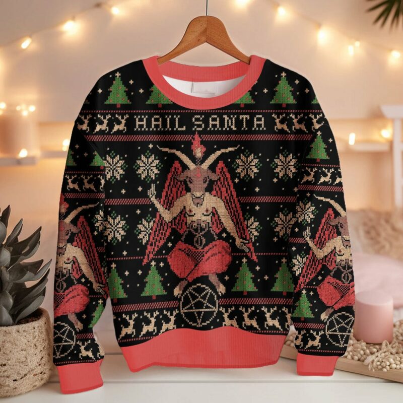 Hail Santa Satan Claus Ugly Sweater