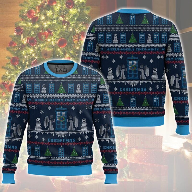 Wibbly - Wobbly Timey - Wimey Christmas Doctor Who Ugly Sweater