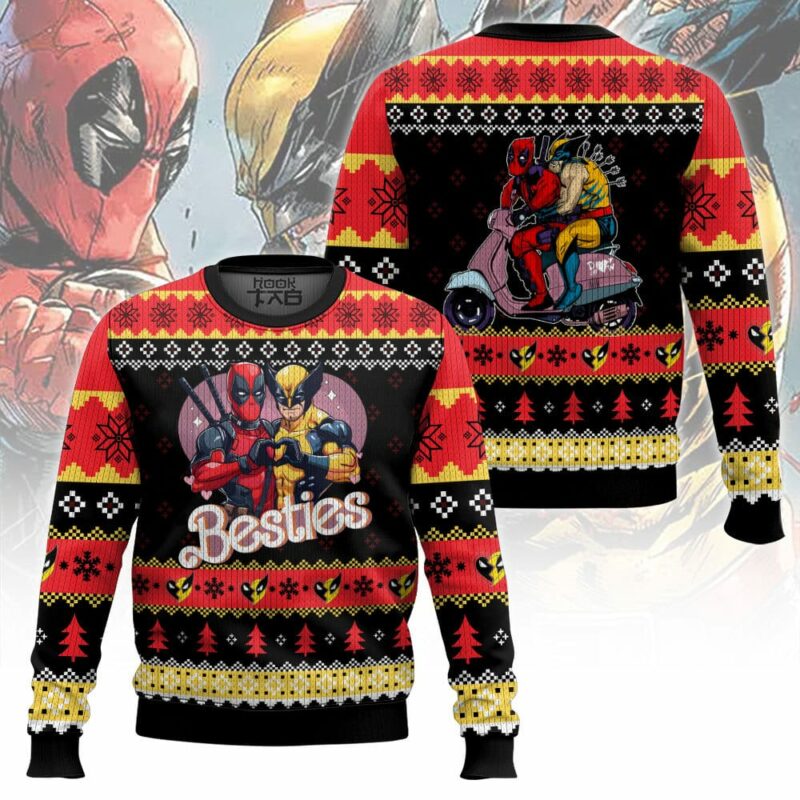 Deadpool And Wolverine Ugly Sweater