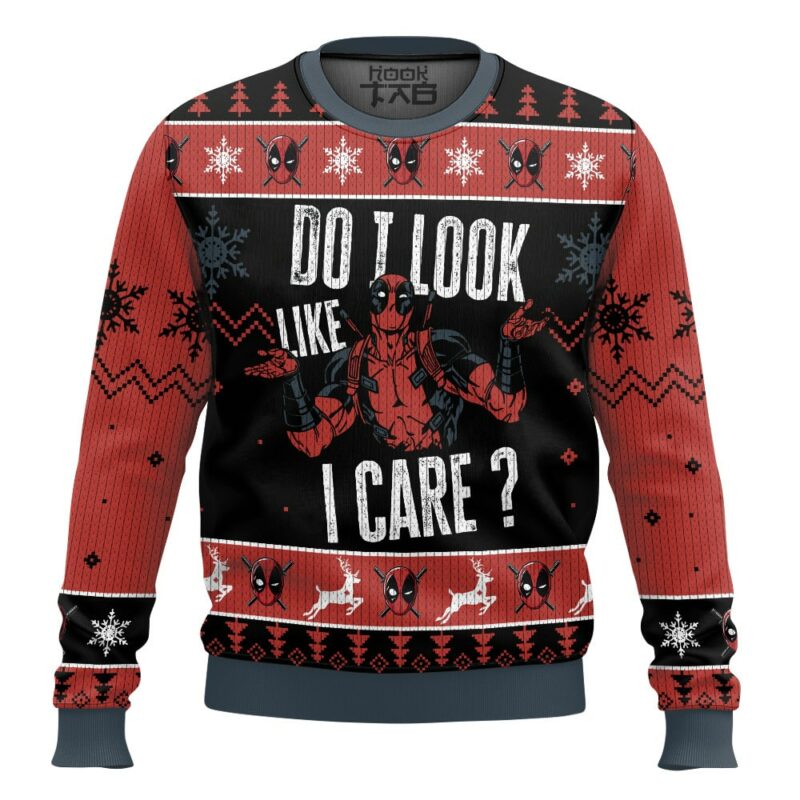 Do I Look Like I Care Deadpool Ugly Sweater