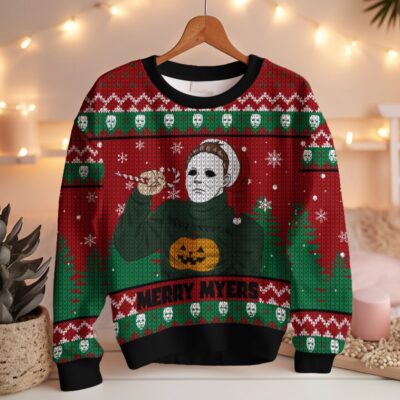 Merry Myers Michael Myers - Halloween Ugly Sweater