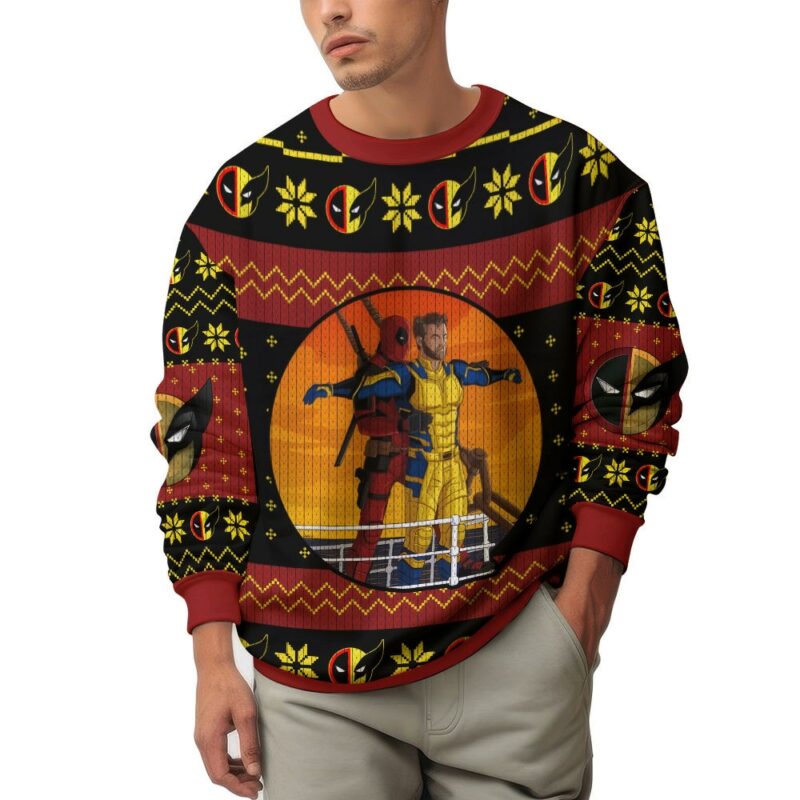 Deadpool And Wolverine Ugly Sweater