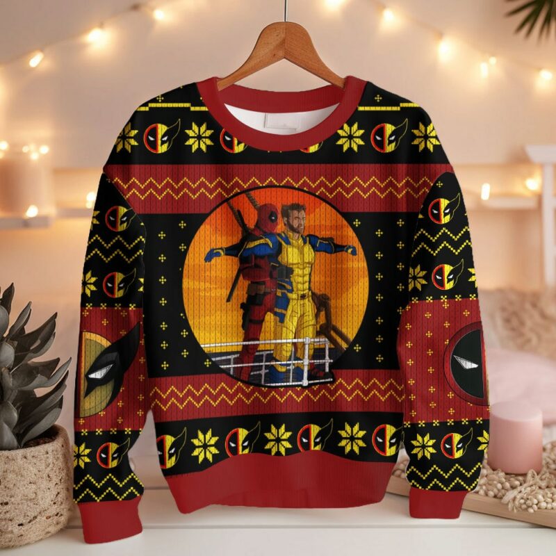 Deadpool And Wolverine Ugly Sweater