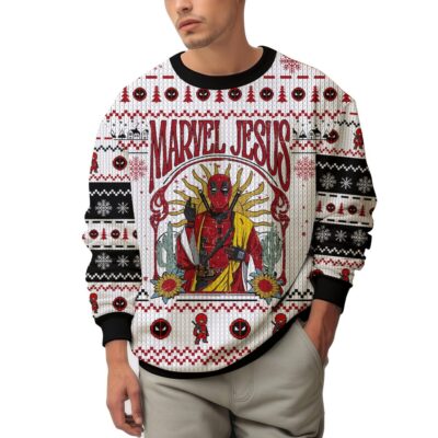 Marvel Jesus Deadpool Ugly Sweater