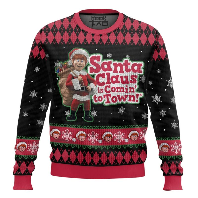 Santa Claus Is Coming To Town Ugly Sweater