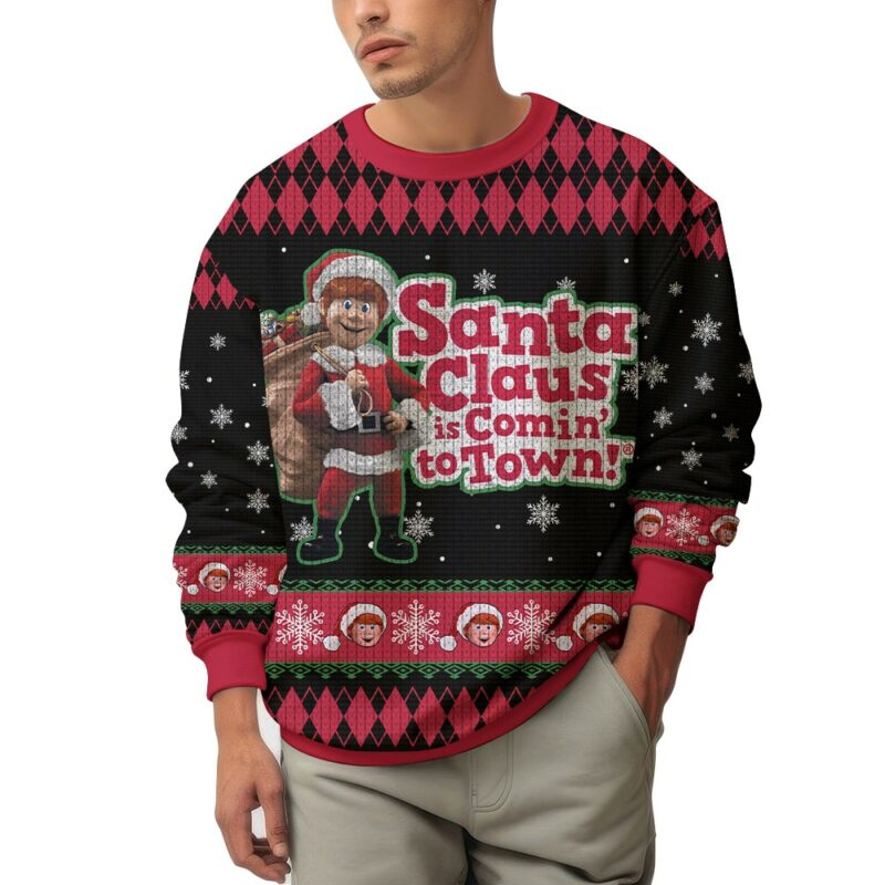 Santa Claus Is Coming To Town Ugly Sweater