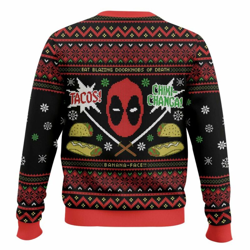 Tacos! Chiki-Changa! Deadpool Ugly Sweater